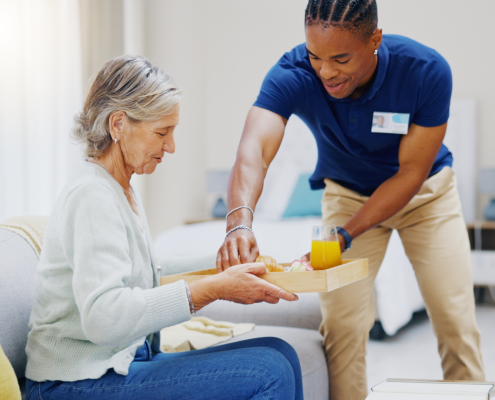 a man giving home help services near me